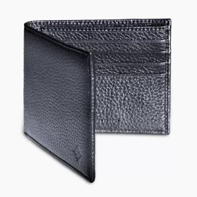 Benjamin 100% Deerskin Leather horizontal wallet (dark blue)