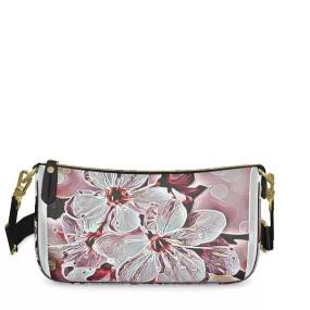 Floral Embosses: Pictorial Cherry Blossoms 01-03 Designer Baquette Bag (Shoulder/Grab Strap)