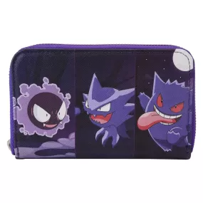 Loungefly Pokemon Gengar Evolution Zip-Around Wallet - Preorder