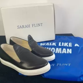 Sarah Flint NIB Black Flap Front Slip On Shoes